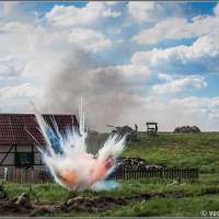Разрывы снарядов на хуторе Гумбинненское сражение –