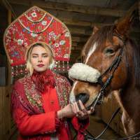 в кокошнике 3 Фотосессия с лошадьми Калининград