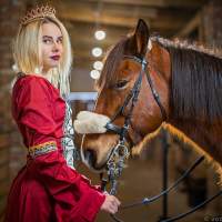 в средневековом Фотосессия с лошадьми Калининград