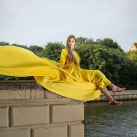 желтое платье 4 Летящее платье фотосессия в городе Калининград