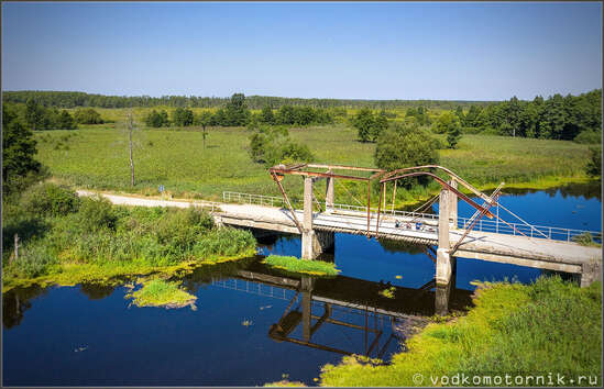 Мост на реке Ржевка, аэросъемка