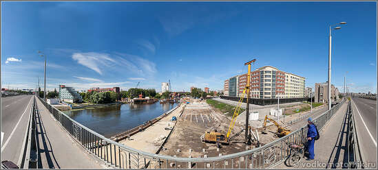 Панорама ремонт Высокого моста в Калининграде