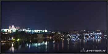 Прага ночная - мосты.