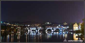 Прага ночная - мосты.