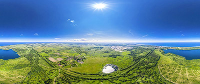 Аэропанорама 360° озеро Синявинское