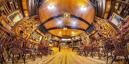 Панорама 360° ресторана в Лесном отеле Голубино