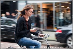 Амстердам - велосипедистка