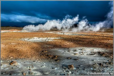 Дым из земли - планеты Исландия