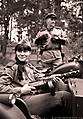 Экипаж военного мотоцикла с коляской