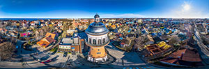 Превью аэропанорамы 360 градусов рассвет над Калининград