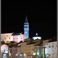 Ночной город 2. Катер - Словения Пиран,Piran.