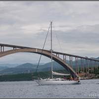 Мост на материк - вид с катера 2. Хорватия, остров Крк  на катере