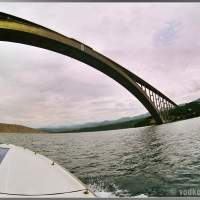 Мост на материк - вид с катера 3. Хорватия, остров Крк  на катере