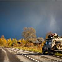 Северный автобан на Айкино перед дождем Автопутешествие по России