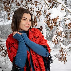 Фотосессия на природе в зимнем лесу фотограф Калининград